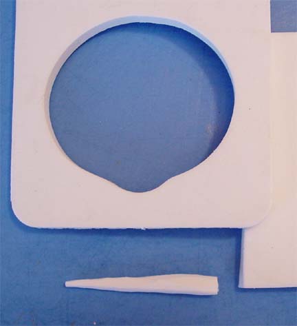 white foam from a door hanger