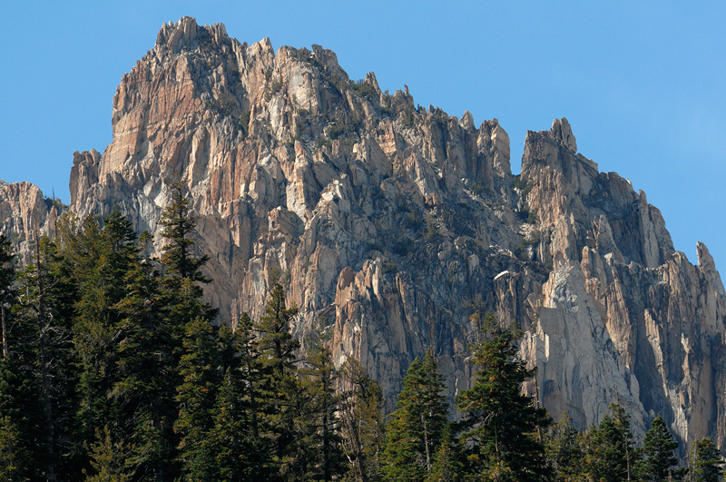 Sierra mountain peak in the Sawtooth range