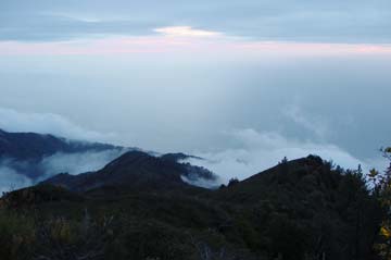 night fall in the condor sanctuary