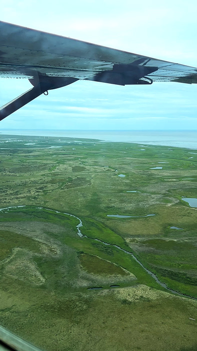 Aerial view of the Kanektock River