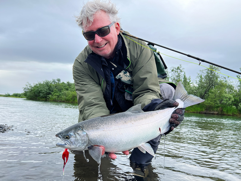 chrome bright silver salmon