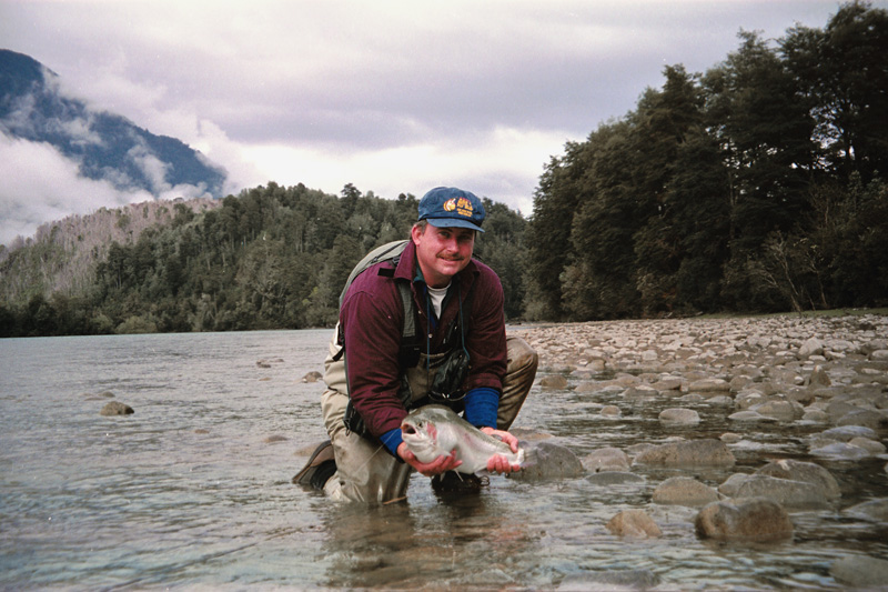 Average size rainbow trout from Rio Puelo