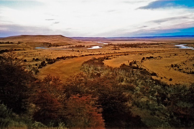 early morning view of the Rio Grande in southern Chile