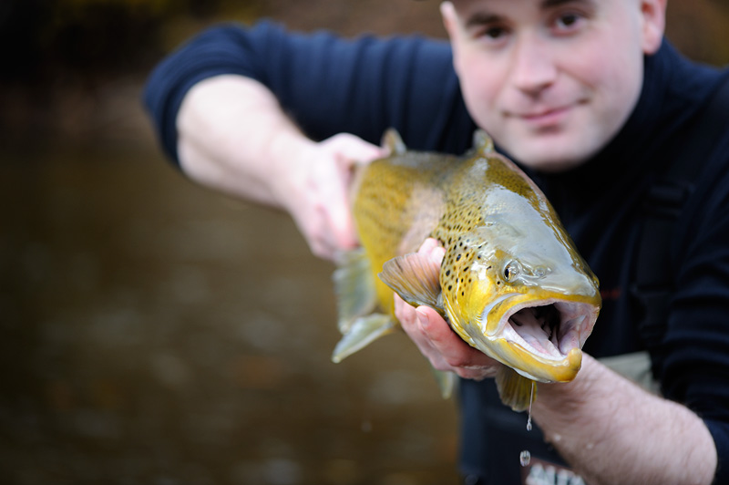 Jukka Tapio with a nice brown trout