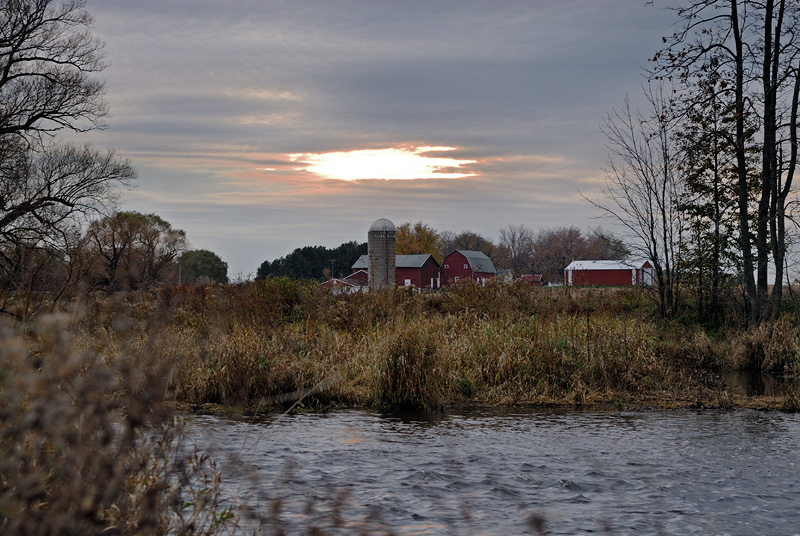 almost sunset in beautiful upstate New York farming country