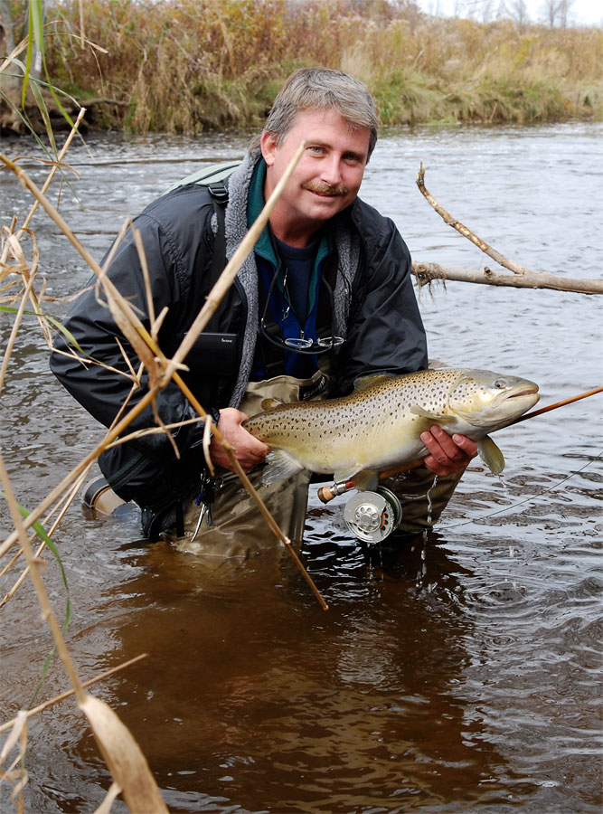 Graham with a nice brown trout