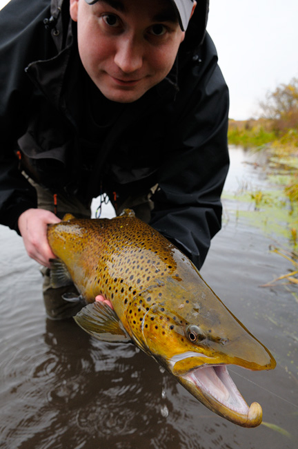Jukka Tapio with a nice brown trout