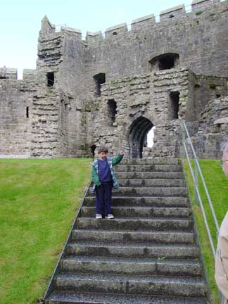 Graham Spencer Owen inside the castle