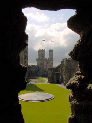Looking out of a castle window