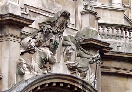 Cool old carving across the street