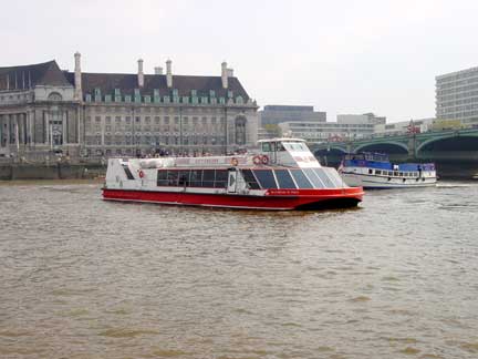 London Thames River tour boat