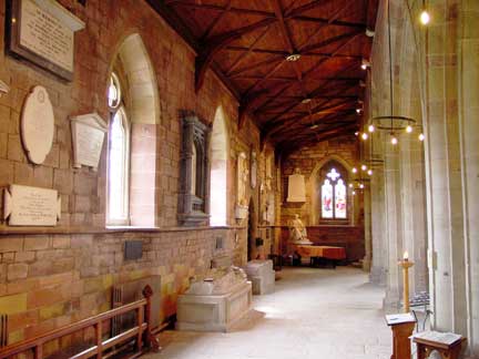 Memorials inside St Asaph Cathedral