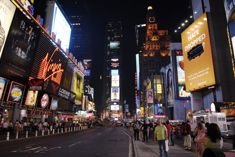 Times Square at night