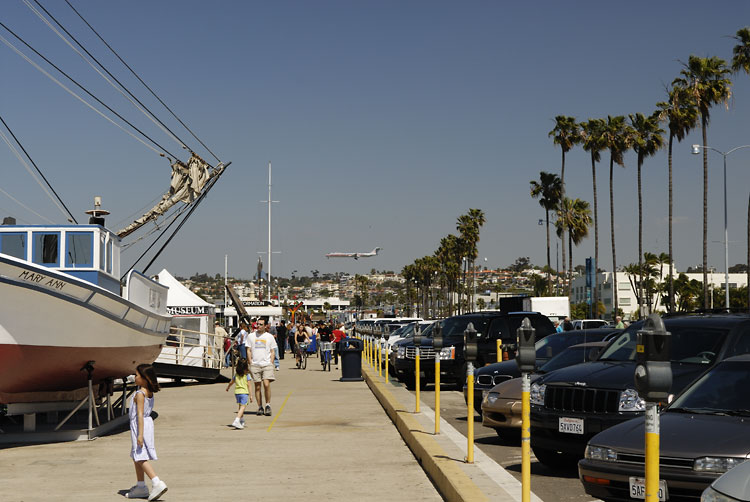 San Diego's waterfront has lots of interesting things to see, including airplanes