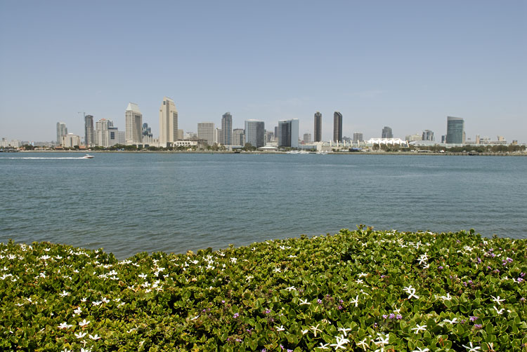 San Diego skyline from Coronado island