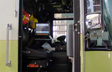 computer inside Truck 21