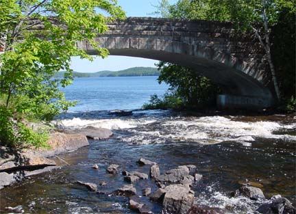 Bog Creek flowing into Tupper Lake in the Adirondacks NY