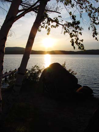 sunset at Tupper Lake