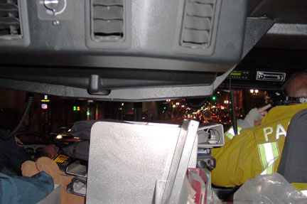 night time with lights and sirens on was fun