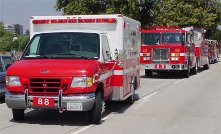 LAFD RA Rescue Ambulance 88 and Truck 88