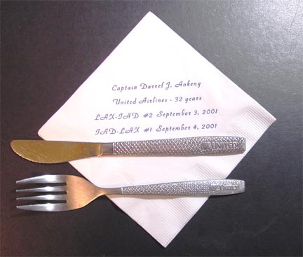 Special napkins printed for the pilot