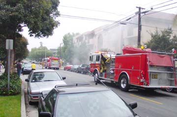 fire equipment on scene