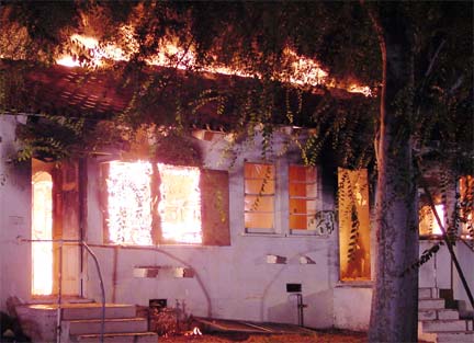 House is burning well