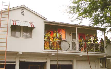 House next door was set on fire too