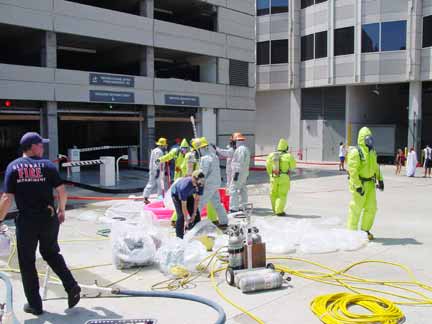 washing off any nerve gas