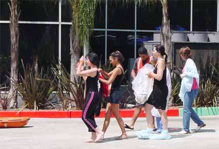 ladies that went through the washing decontamination station