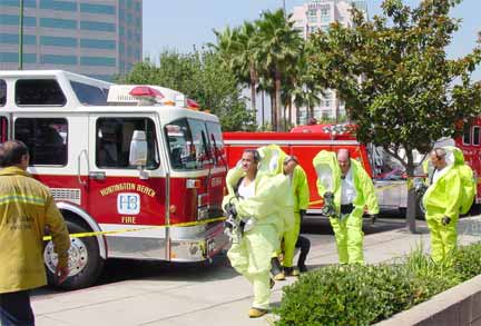 Haz Mat crews arive