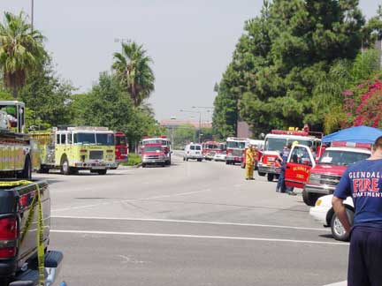 Glendale and Burbak fire equipment