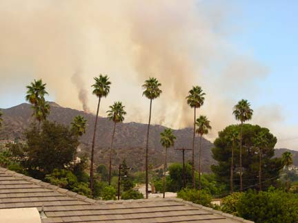 Fire in the Burbank hills
