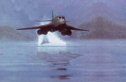 B1 Bomber flying low