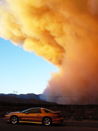 lots of smoke in the air