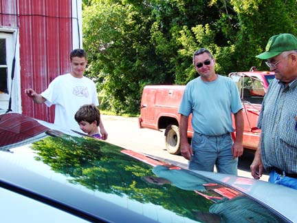 Showing off the Lincoln Towncar