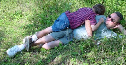 resting with Uncle Jim