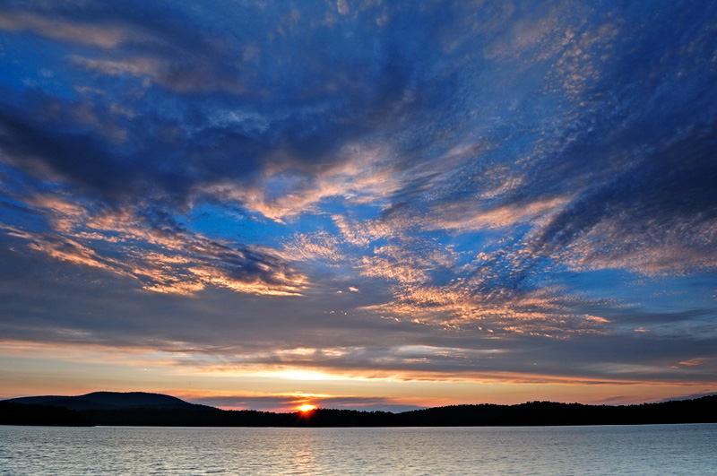 Adirondack sunset over Tupper Lake