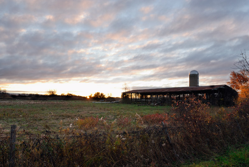 Upstate New York Farm , Sunrise over the heartland