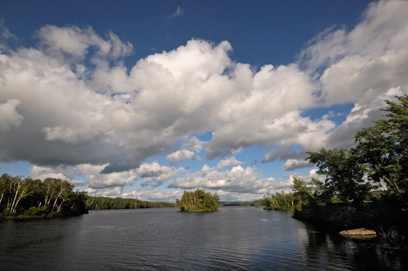 A good spot to fly fish for bass at the north end of Tupper lake