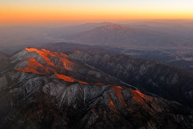 Southern California mountain view sunset